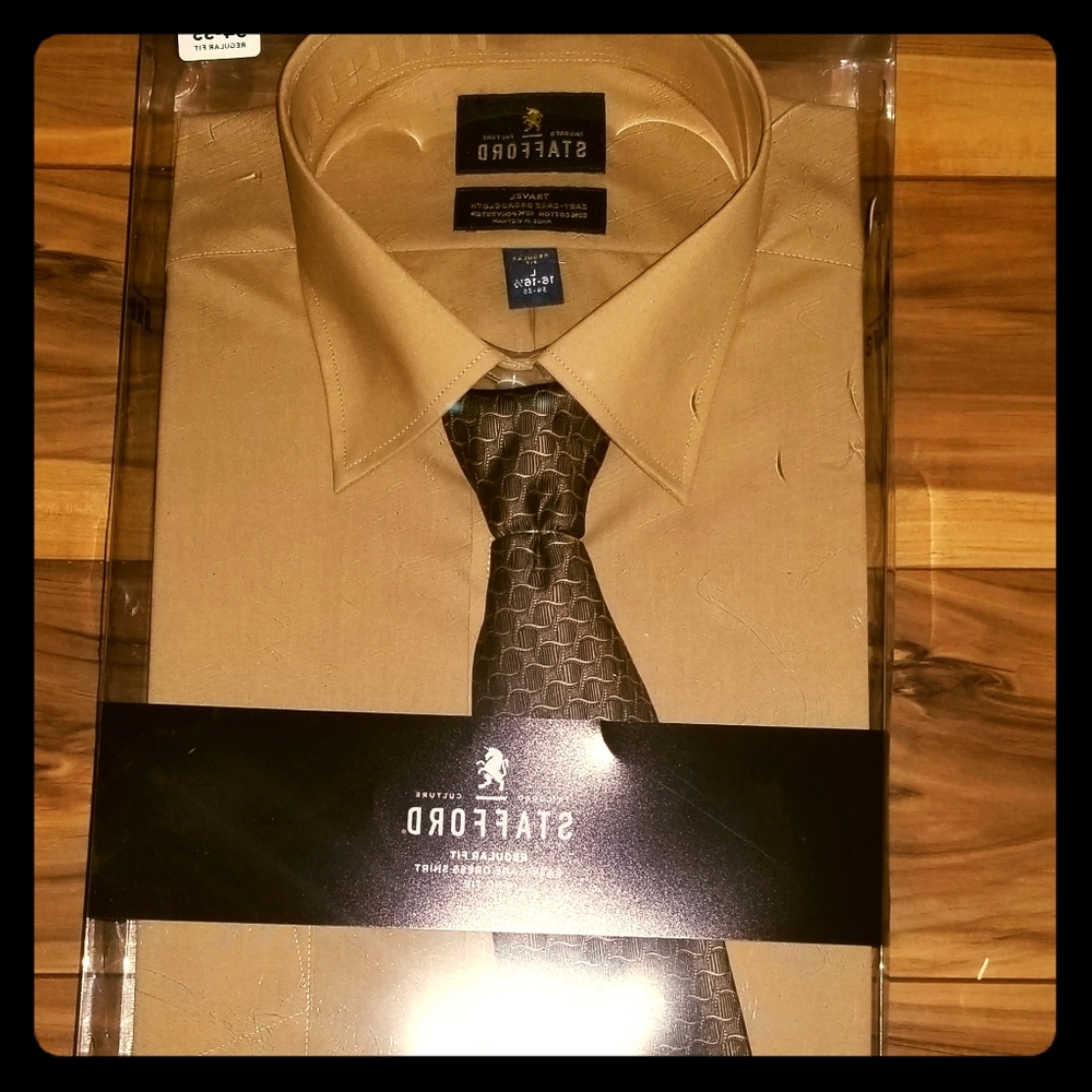 Stafford Dress Shirt with matching tie